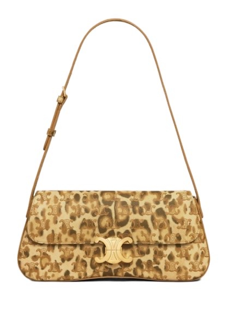 Сумка LOLA MEDIUM из холста TRIOMPHE с леопардовым принтом Celine